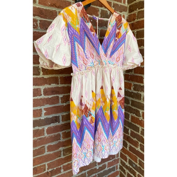NWT Anthropologie Not So Serious Abstract Embroidered Dress  SZ Small - Picture 4 of 16